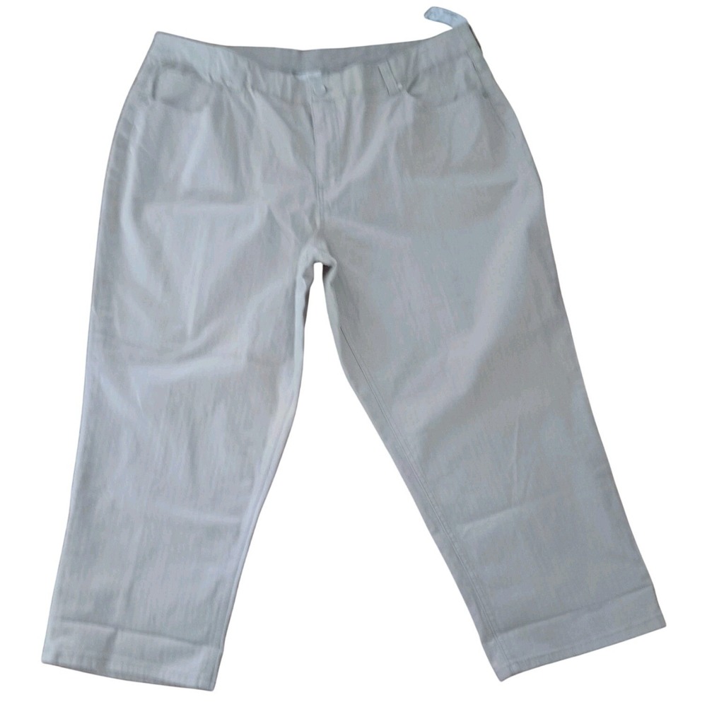 NWT Banks Christopher‎ & Banks Tan Crop Jean Pants 22W Plus Stretch Denim NWT